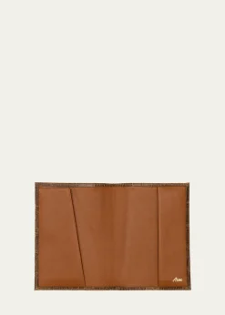 AbasAlligator Leather Passport Booklet