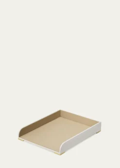 AERINClassic Leather Paper Tray