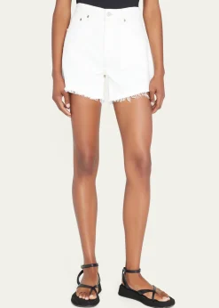 AGOLDEParker Long Frayed Shorts