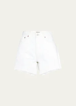 AGOLDEParker Long Frayed Shorts