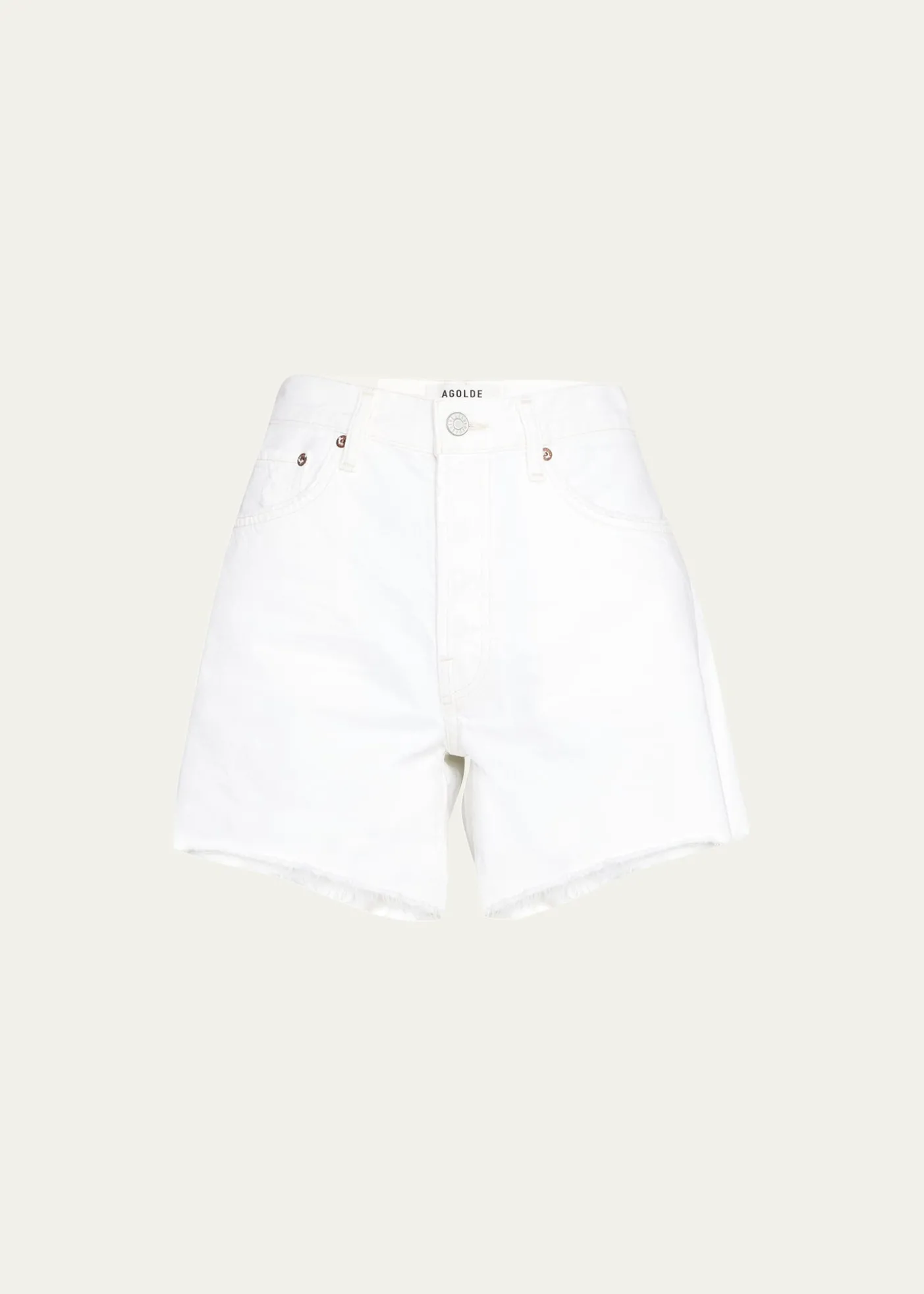 AGOLDEParker Long Frayed Shorts