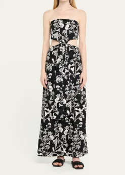 Agua by Agua BenditaMalaquita Strapless Cutout Maxi Dress