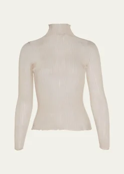 Aisling CampsModern Mist Translucent Ribbed Turtleneck