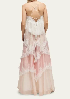AjeOphelia Tiered Lace Gown