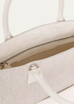AkrisAi Little Canvas & Leather Top-Handle Bag