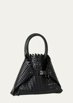 AkrisAi Little Cutout Leather Top-Handle Bag