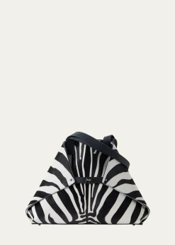 AkrisAi Medium Zebra-Print Top-Handle Tote Bag