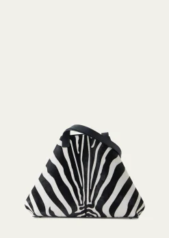 AkrisAi Medium Zebra-Print Top-Handle Tote Bag