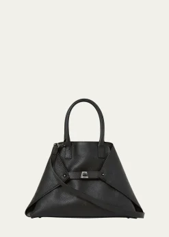 AkrisAi Small Leather Top-Handle Bag