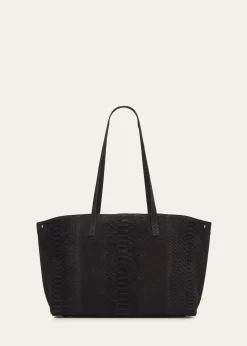 AkrisAi Small Snakeskin Suede Shoulder Bag