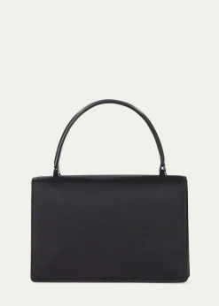AkrisAlice Crystal Trapezoid Satin Micro Top-Handle Bag