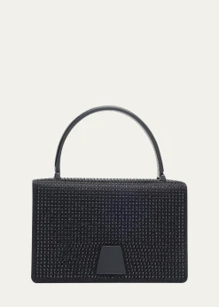 AkrisAlice Mini Embellished Satin Top-Handle Bag