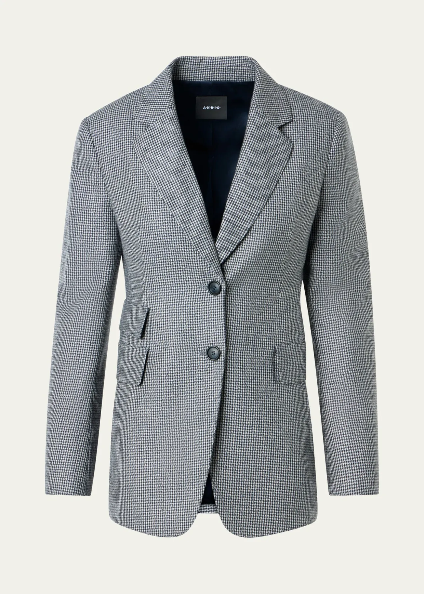 AkrisArie Cashmere Pepita Houndstooth Single-Breasted Jacket