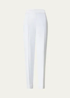 AkrisChris Pleated Straight-Leg Pants