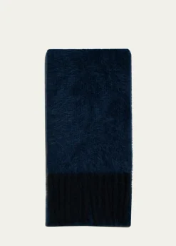 AkrisCloud Cashmere Rib Fringe Scarf