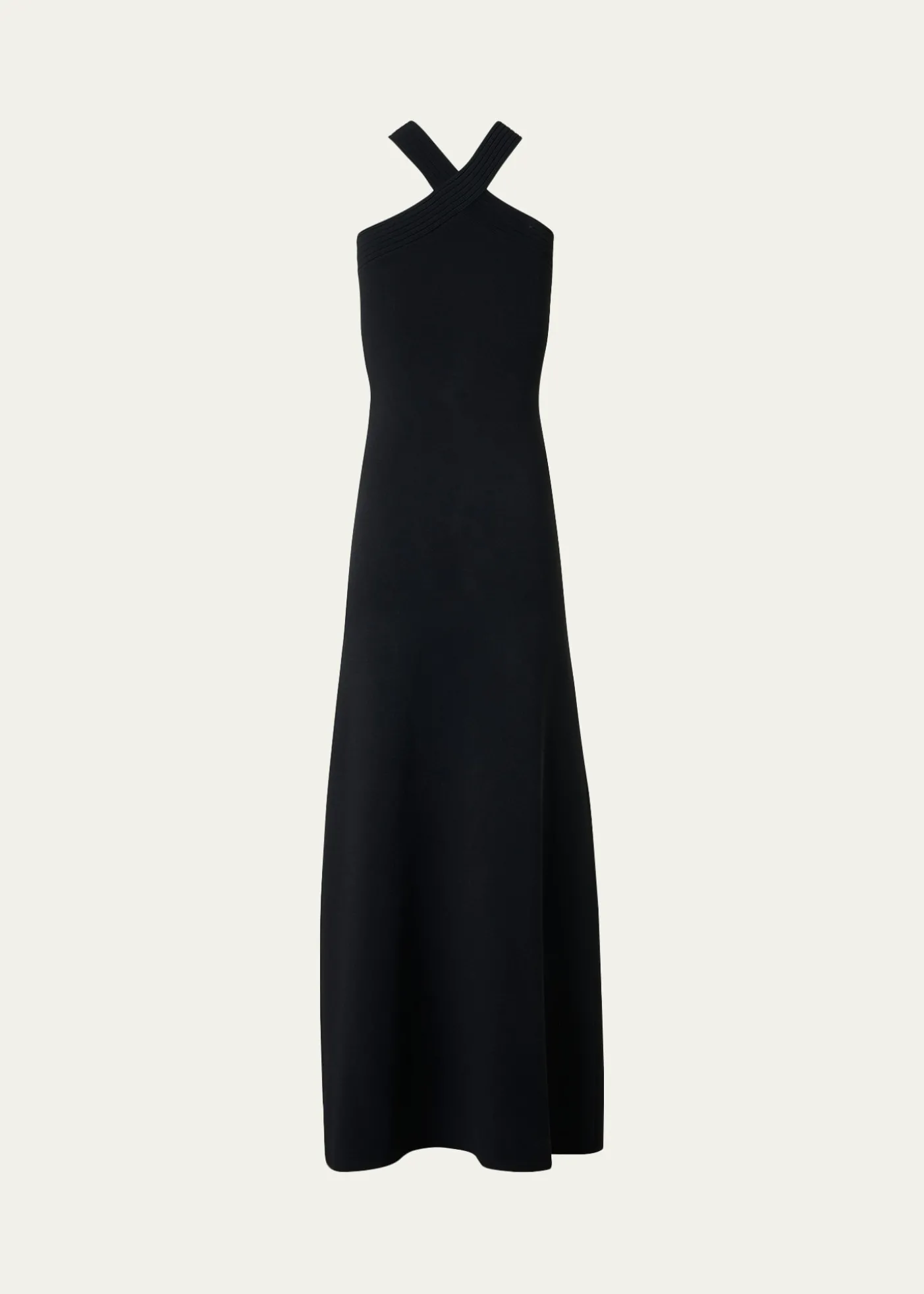 AkrisCrisscross Knit Halter Maxi Dress