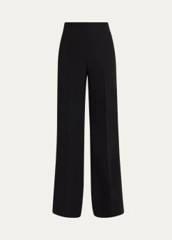 AkrisDouble-Face Wool Bootcut Trousers