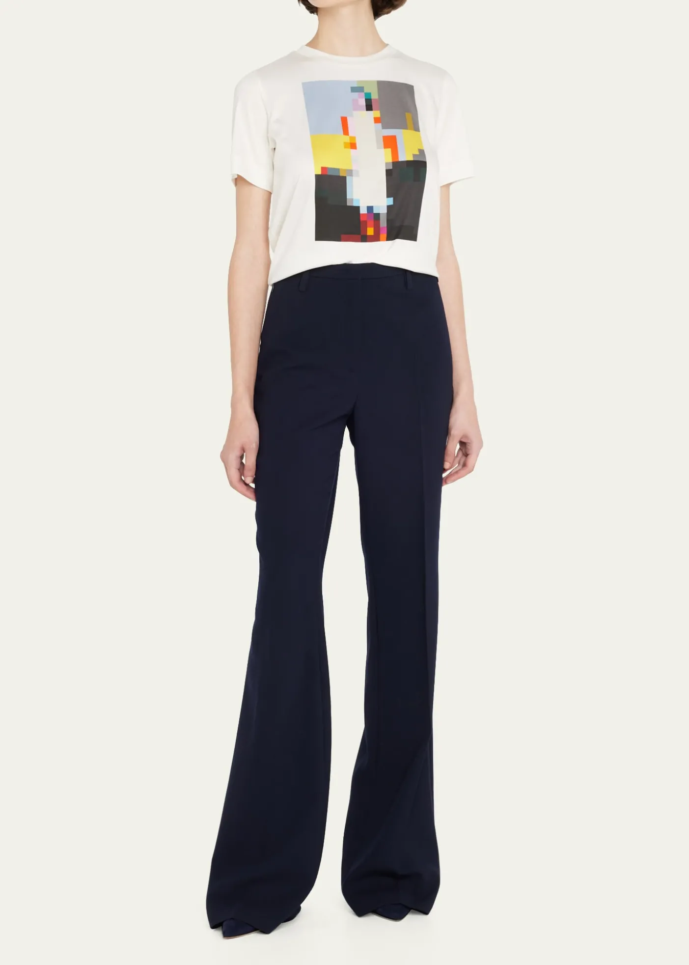 AkrisFarrah Boot-Cut Mid-Rise Wool Pants