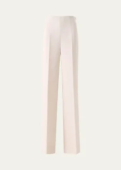 AkrisFiyuki Linen-Wool Double-Face Wide-Leg Pants