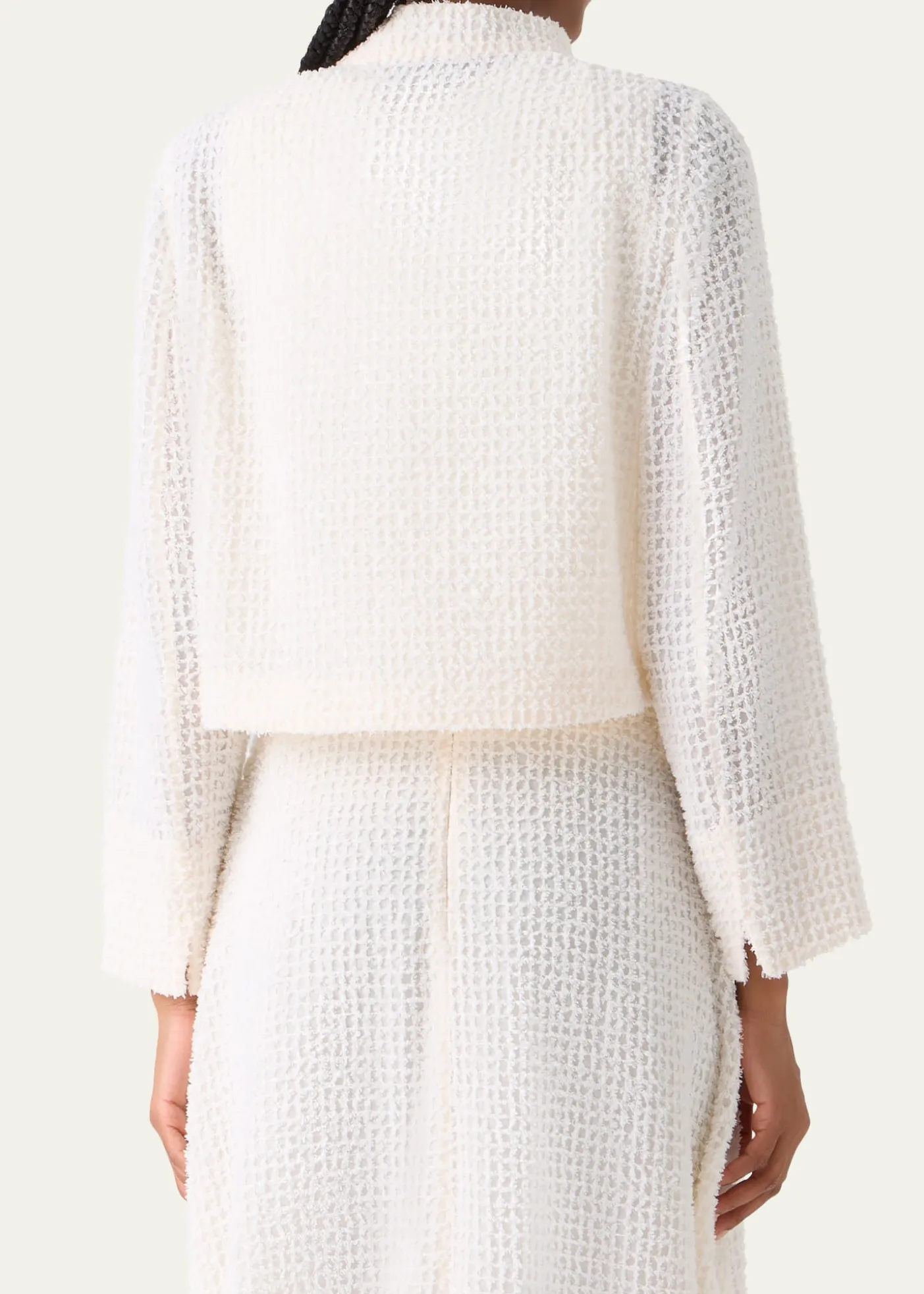 AkrisHockney Fringed Techno Short Bolero Jacket