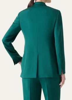 AkrisNadine Swarovski Stars Double-Breasted Silk Crepe Jacket