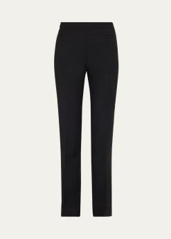 Akris puntoFrancoise Slim-Straight Pants, Black