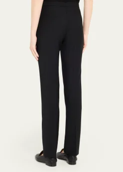 Akris puntoFrancoise Slim-Straight Pants, Black