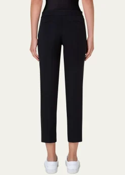 Akris puntoFrankie Straight-Leg Cotton-Stretch Cropped Pants
