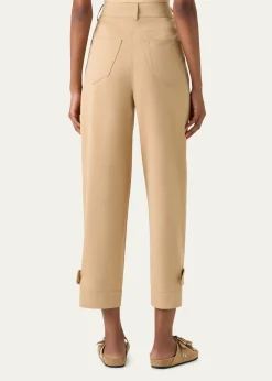 Akris puntoFraser Cotton Gabardine Barrel-Leg Ankle Pants