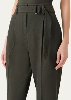 Akris puntoFred Belted Wool Ankle Pants