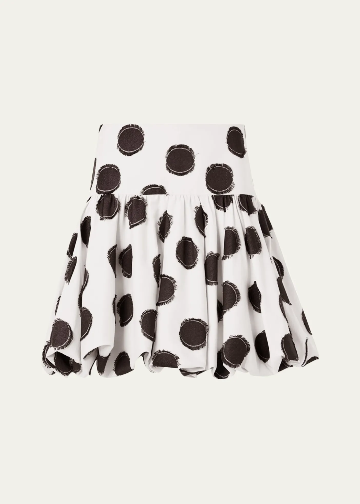 Akris puntoFringed Polka Dot Jacquard Mini Skirt