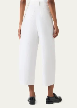 Akris puntoHigh-Rise Barrel-Leg Ankle Pants