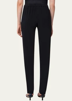 Akris puntoMike Split-Hem Crepe Pull-On Pants