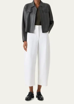 Akris puntoPerforated Leather Short Jacket