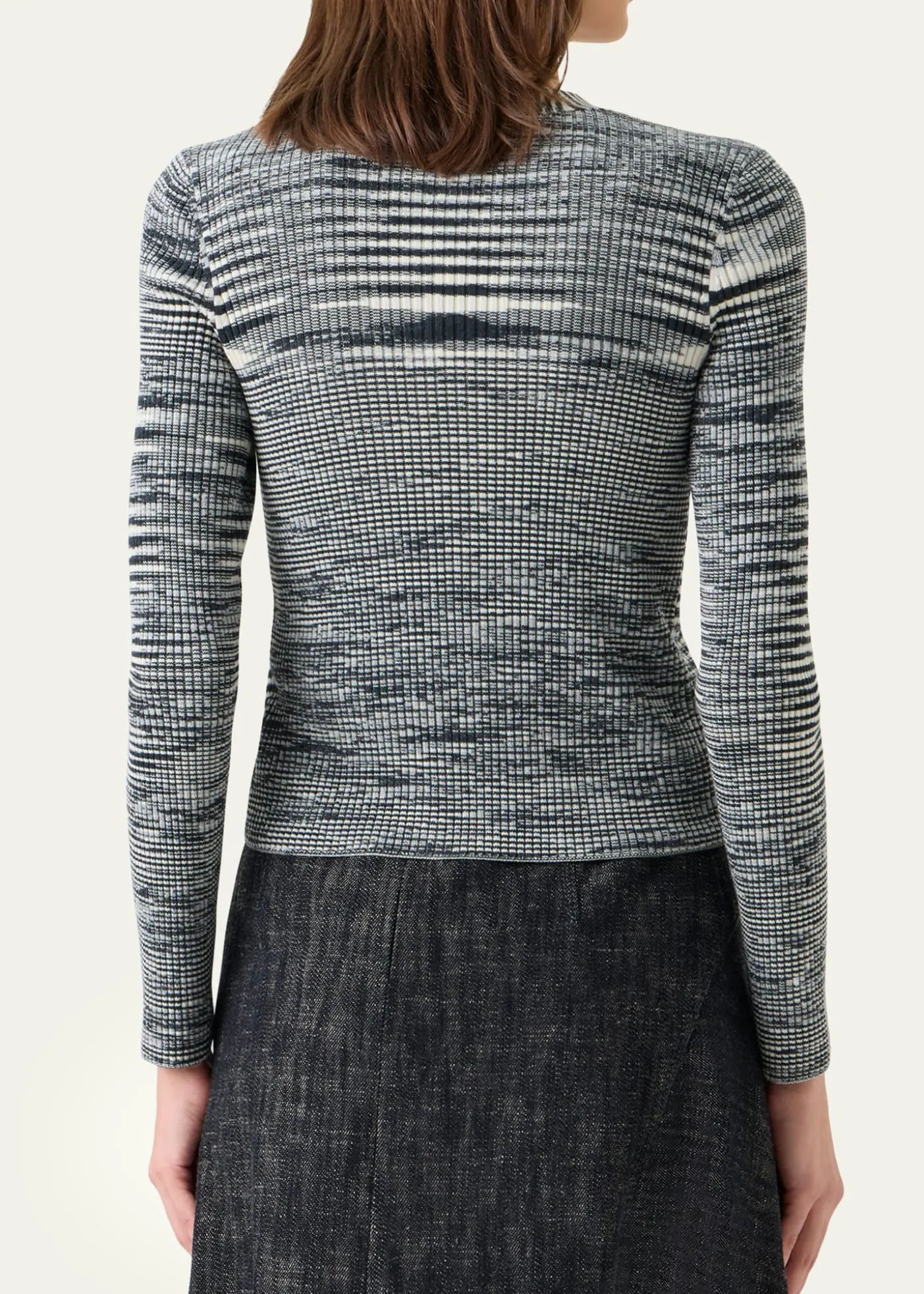 Akris puntoSpace Dye Ribbed Merino Cardigan