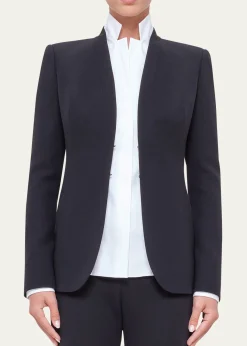 AkrisShawl-Collar Wool Jacket