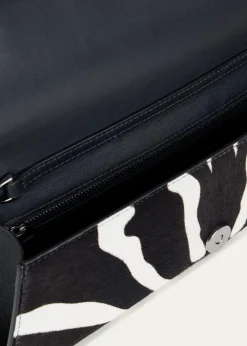 AkrisSmall Zebra-Print Calf Hair Clutch Bag