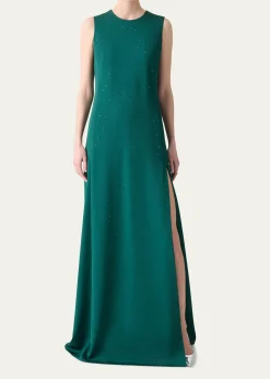 AkrisSwarovski Stars Silk Crepe Gown