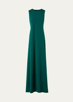 AkrisSwarovski Stars Silk Crepe Gown
