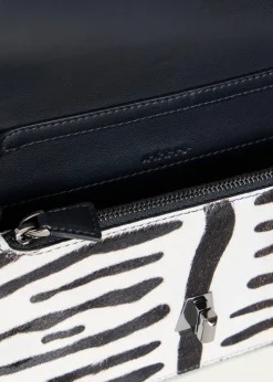 AkrisZebra-Print Calf Hair Clutch Bag