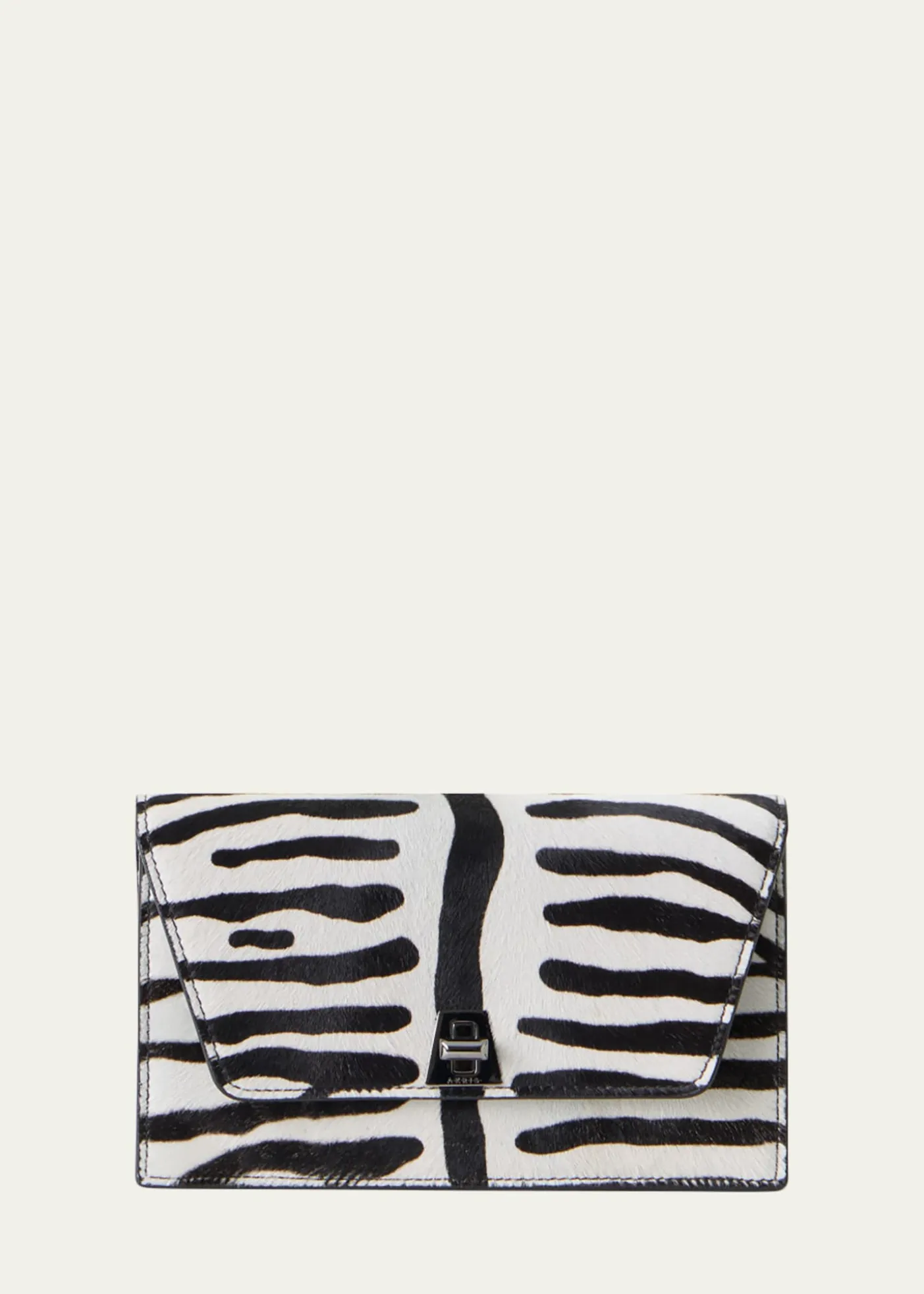AkrisZebra-Print Calf Hair Clutch Bag