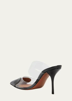 ALAIACoeur Clear Cap-Toe Mule Pumps