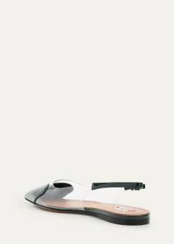 ALAIACoeur Heart Clear Slingback Ballerina Flats