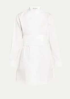 ALAIACummerbund Mini Shirtdress