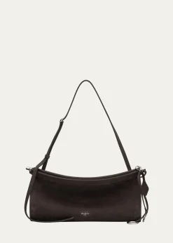 ALAIALe Click Medium Shoulder Bag in Suede