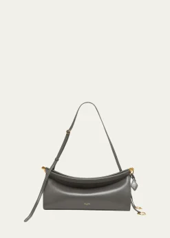 ALAIALe Click Medium Shoulder Bag in Glossy Leather