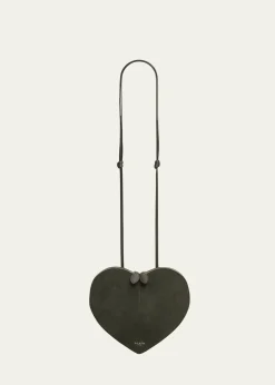 ALAIALe Coeur Crossbody Bag in Suede