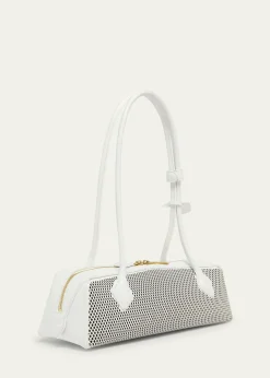 ALAIALe Teckel Medium Shoulder Bag in Fishnet Leather