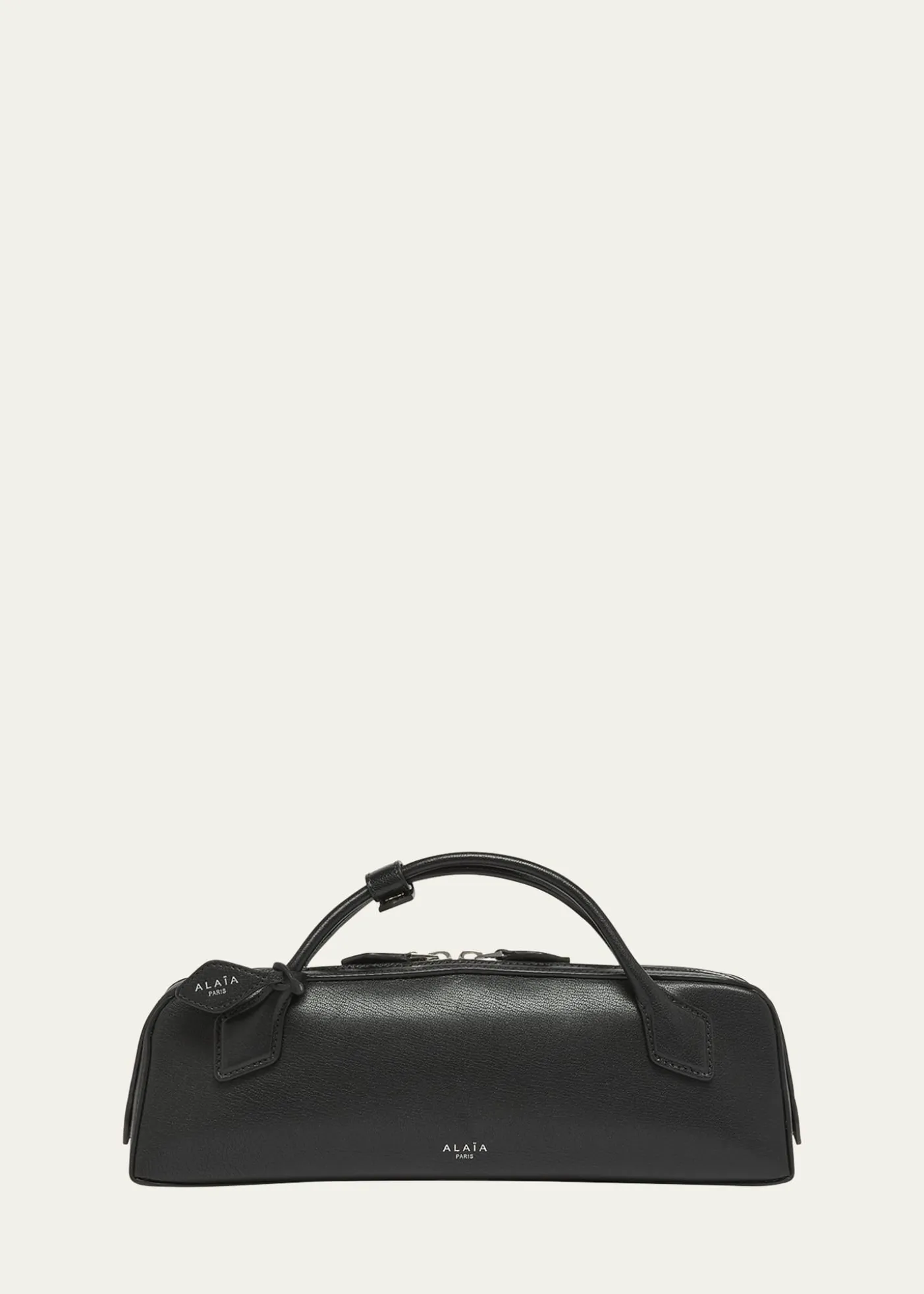 ALAIALe Teckel Top-Handle Bag in Grained Leather