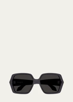 ALAIALogo Acetate Butterfly Sunglasses